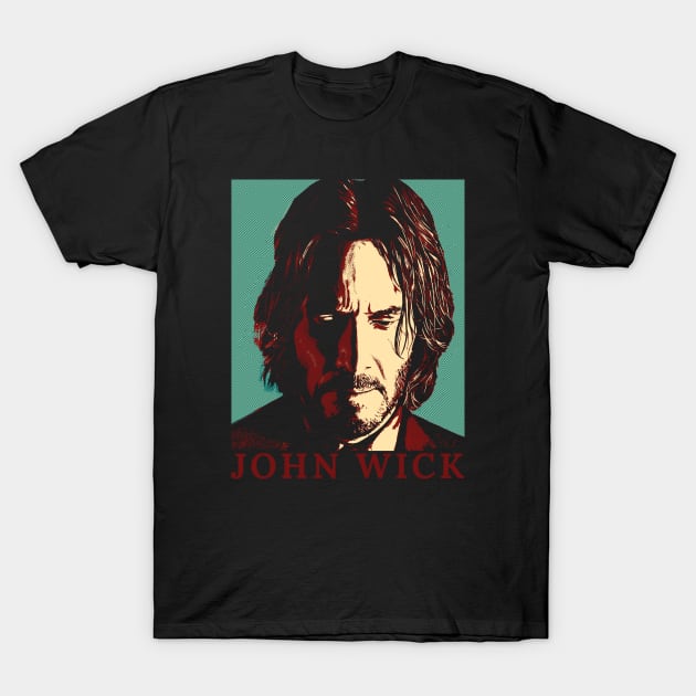 john wick  - vintage illustration T-Shirt by LAKOSH